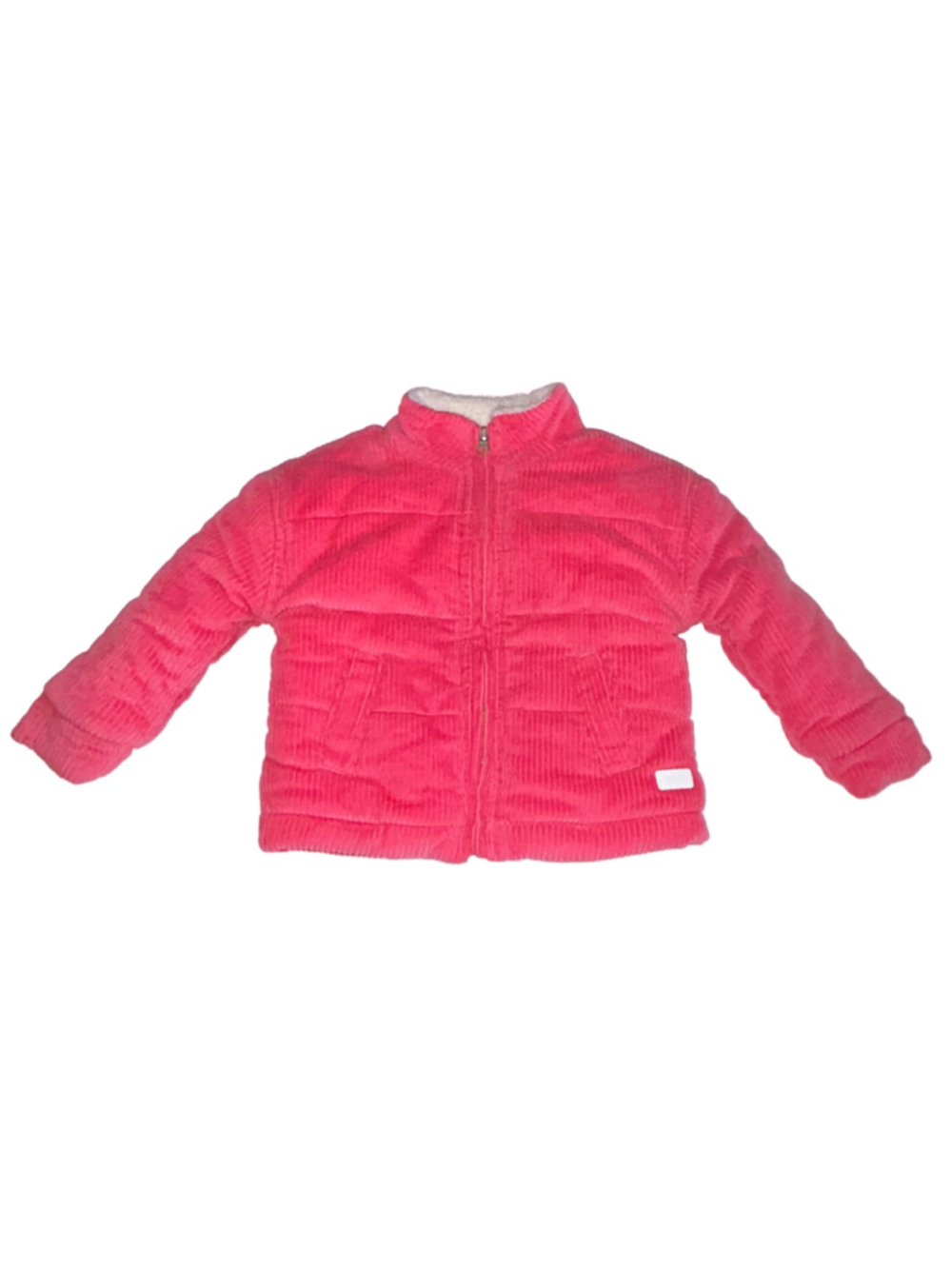 7 For All Mankind Jacket Girls Size Pink Corduroy Puffer Toddler 2T